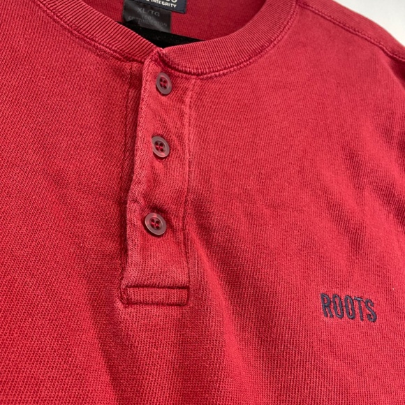 Roots Athletics Crewneck Long Sleeve Polo Red Men’s Size XL - Picture 9 of 14